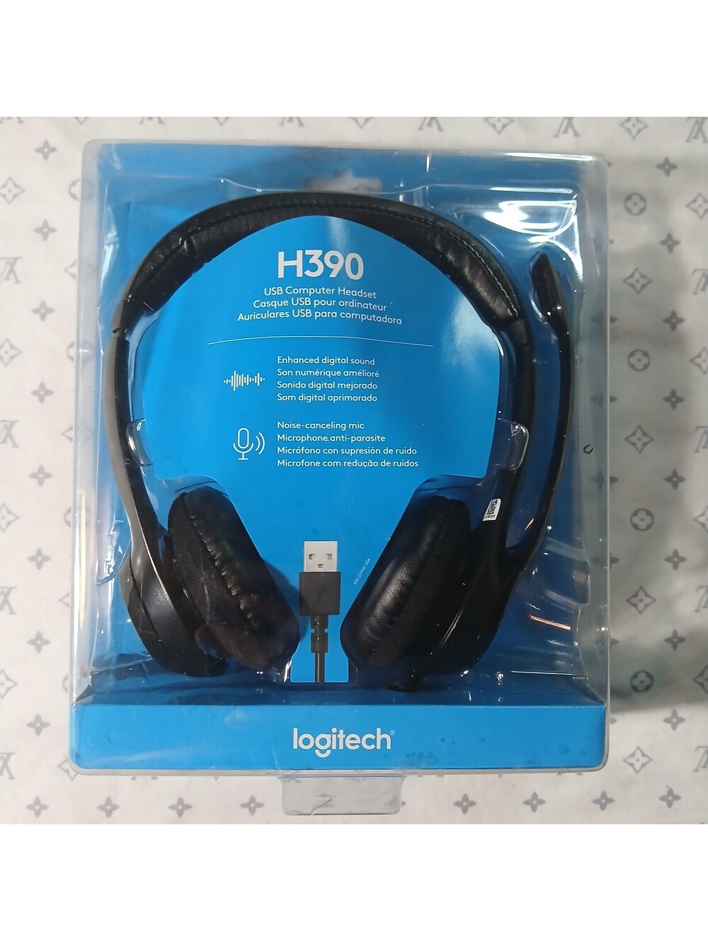 Logitech H390 Usb Computer Headset Black Noise Cancelling Office Wired